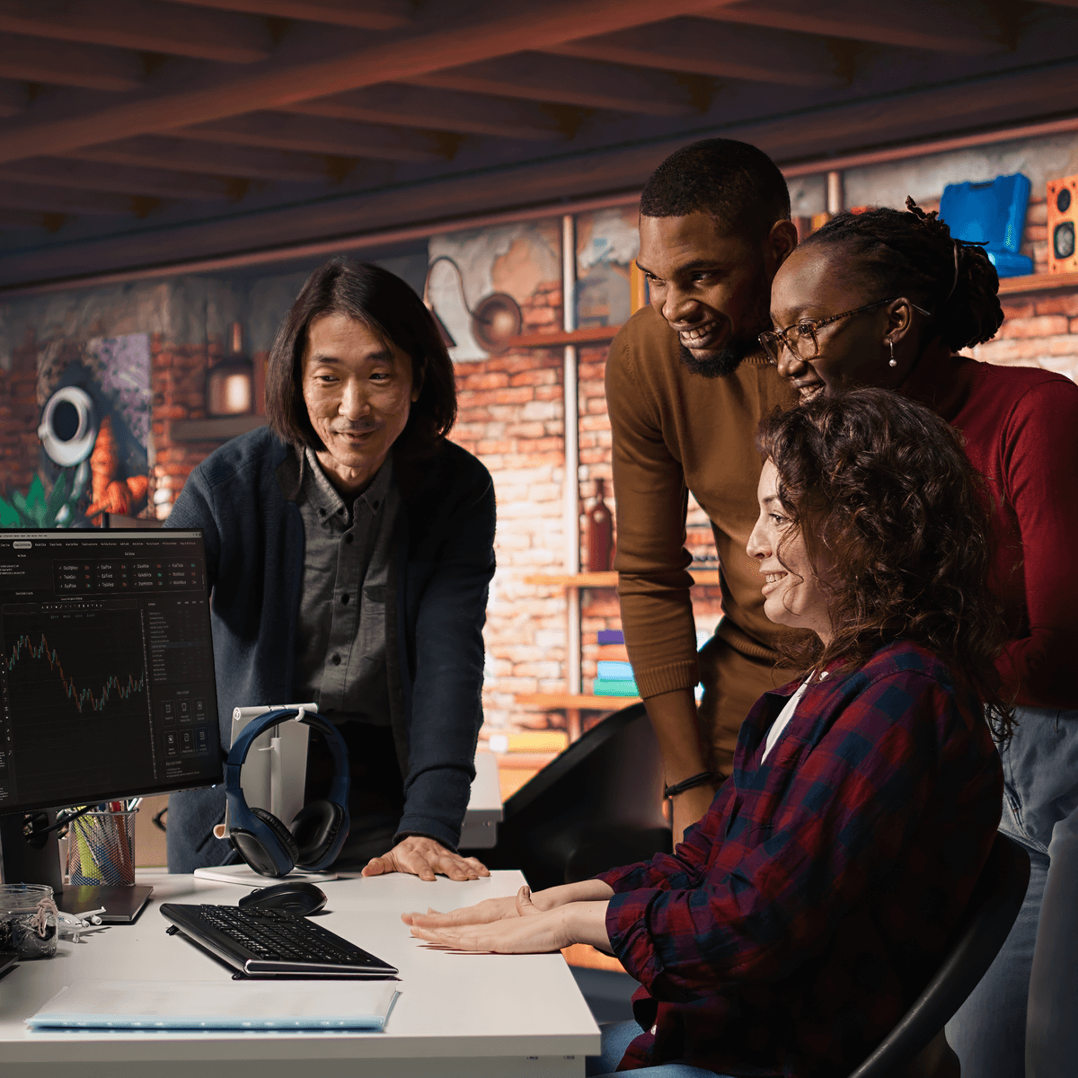 IT professionals reviewing plans